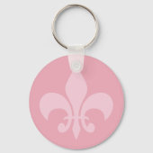 Fleur de Lise in roze Sleutelhanger (Voorkant)