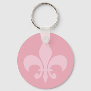 Fleur de Lise in roze Sleutelhanger