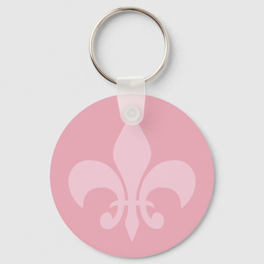 Fleur de Lise in roze Sleutelhanger (Voorkant)
