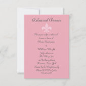 Fleur de Lise Rehearsal Dinner Invite  Pinks Kaart (Voorkant)