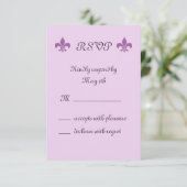 Fleur de Lise RSVP in Lilacs Kaartje (Staand voorkant)