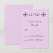 Fleur de Lise RSVP in Lilacs Kaartje (Voorkant / Achterkant)