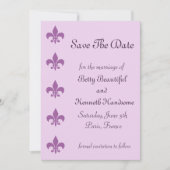Fleur De Lise Save the Date in Lilacs (Voorkant)