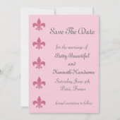 Fleur de Lise Save the Date in Pinks (Voorkant)