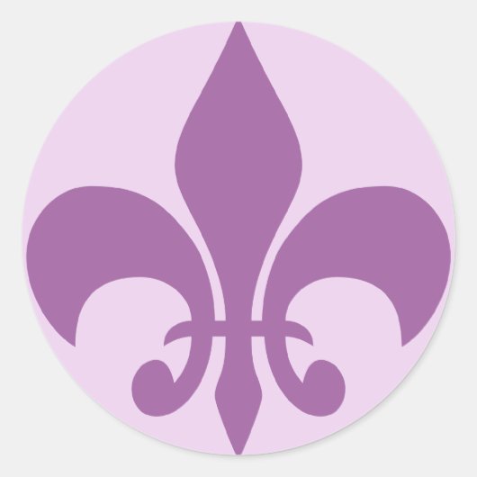 Fleur de Lise Sticker in Lilacs (Voorkant)