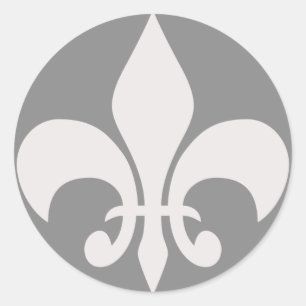 Fleur de Lise Sticker in Smokey Greys