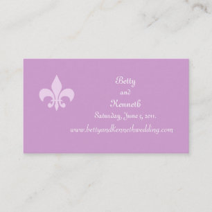 Fleur de Lise Trouwwebsite Kaart in Lilacs