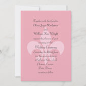 Fleur de Lise Wedding Invitation in  Pinks Kaart (Voorkant)
