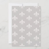 Fleur de Lise Wedding Invitation in Smokey Grays Kaart (Achterkant)