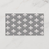 Fleur de Lise Wedding Website Kaart Smokey Grays (Achterkant)