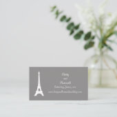 Fleur de Lise Wedding Website Kaart Smokey Grays (Staand voorkant)
