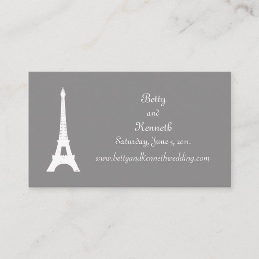 Fleur de Lise Wedding Website Kaart Smokey Grays (Voorkant)