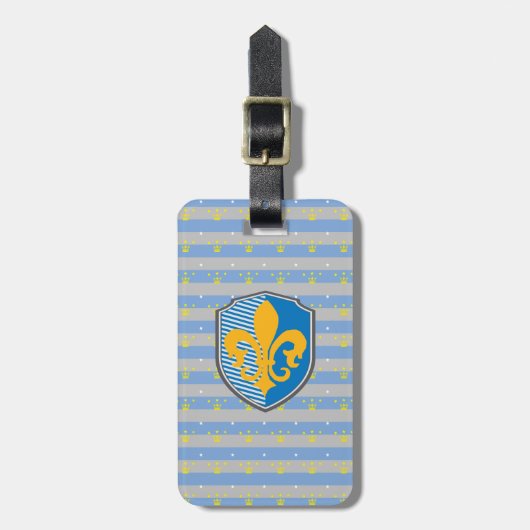 fleur de lys bagagelabel (Voorkant verticaal)