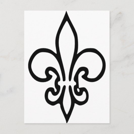 Fleur de lys briefkaart (Voorkant)