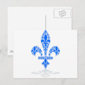 Fleur de lys briefkaart (Voorkant / Achterkant)