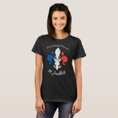 Fleur de Lys Fete Nationale Francaise 14 Juillet T-shirt (Voorkant volledig)