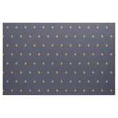 Fleur de lys franse lichtgeel op marinesap stof (Yard (91,4 cm))