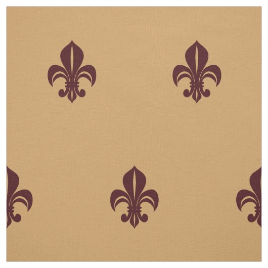Fleur de lys franse likeur rood op geel stof (Swatch)