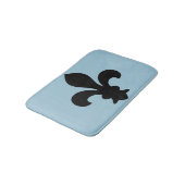 Fleur de Lys Franse Symbool Black Blue Aangepaste Badmat (Gekanteld)