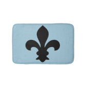 Fleur de Lys Franse Symbool Black Blue Aangepaste  Badmat (Voorkant)