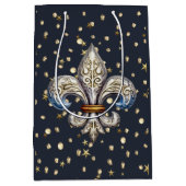 Fleur de Lys-inpakpapier Medium Cadeauzakje (Voorkant)