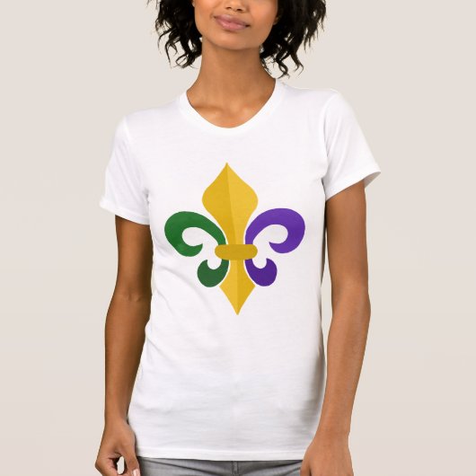 Fleur-de-lys Mardis Gras T-shirt (Voorkant)