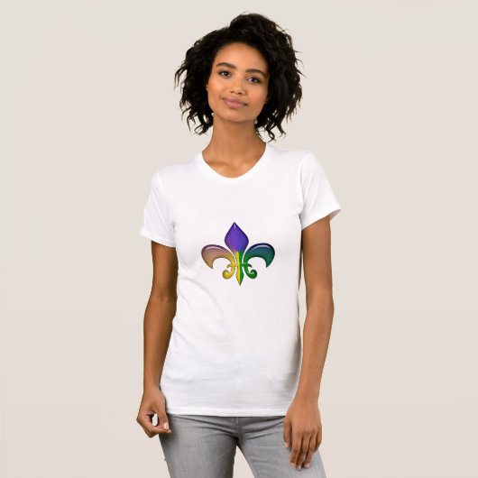 Fleur-de-lys Mardis Gras T-shirt (Voorkant volledig)