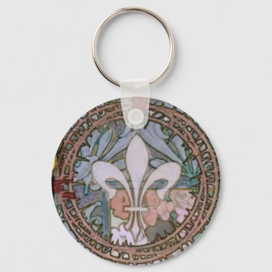Fleur de lys - Mucha - Maude Adams als Joan of Arc Sleutelhanger (Voorkant)
