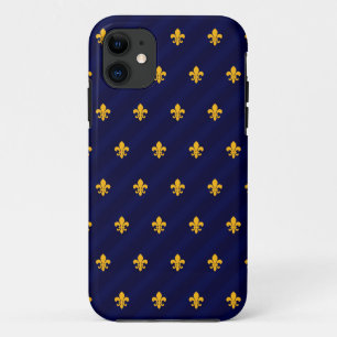 Fleur de Lys Oranje-Blue iPhone 11 Hoesje