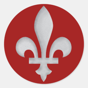 Fleur-de-lys Romantische envelop Seal Naam Tag Ronde Sticker