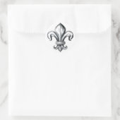 fleur de lys ronde sticker (Tas)