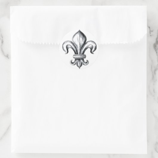 fleur de lys ronde sticker (Tas)