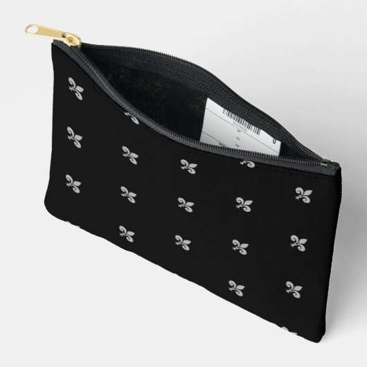 Fleur de Lys Small Accessory Pouch Etui (Open)