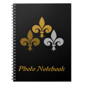 Fleur de Lys Spiraal Foto Notitieboek (Voorkant)