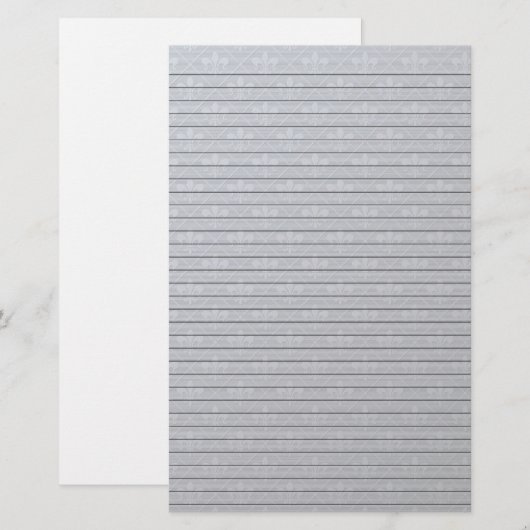 Fleur de Lys Stationery met optionele lijnen Briefpapier (Voorkant / Achterkant)