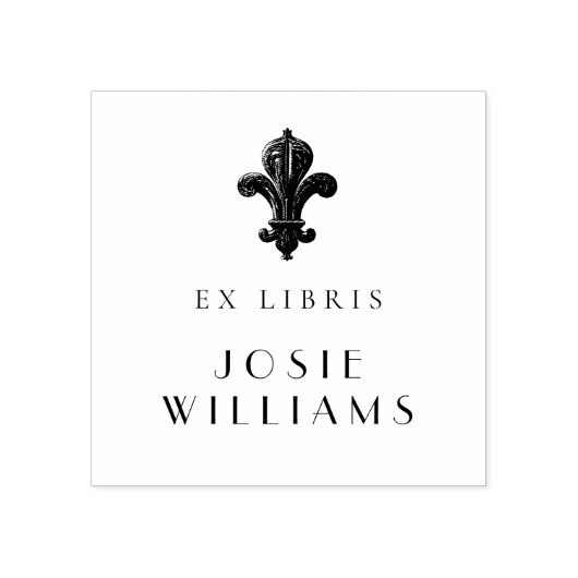 Fleur de lys Symbool Franse Bloem Rubberstempel (Afrduk)