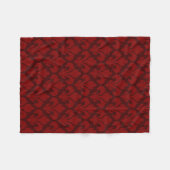 Fleur-de-lys Tiled Pattern Red Fleece Deken (Voorkant (Horizontaal))