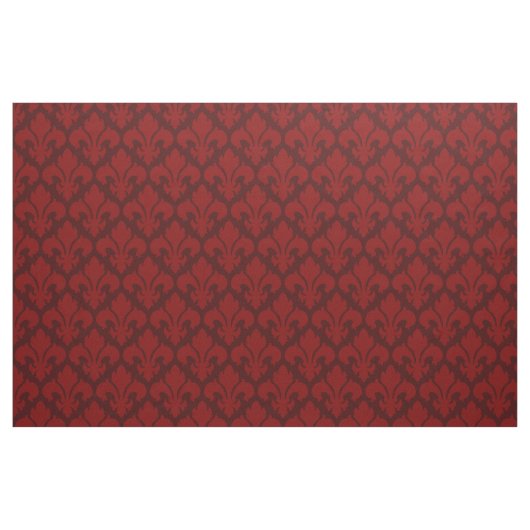 Fleur-de-lys Tiled Pattern Red Stof (Fat Quarter)