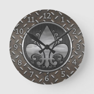 Fleur de Metallic Ronde Klok