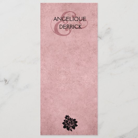 Fleur de Paris Eiffel Tower Dinner Menu | Roze (Achterkant)