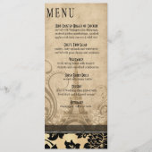 Fleur de Paris Eiffel Tower Dinner Menu | zand (Voorkant)