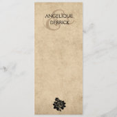 Fleur de Paris Eiffel Tower Dinner Menu | zand (Achterkant)