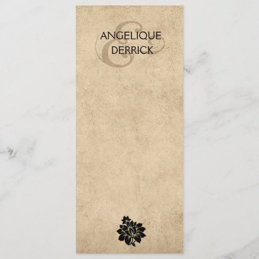 Fleur de Paris Eiffel Tower Dinner Menu | zand (Achterkant)