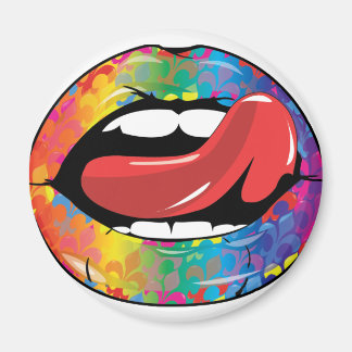 Fleur de Rainbow Licking Lips Magneet