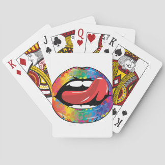 Fleur de Rainbow Licking Lips Pokerkaarten