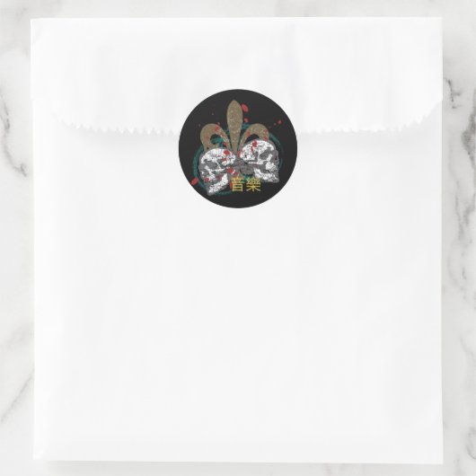 Fleur de Rock Ronde Sticker (Tas)