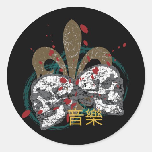 Fleur de Rock Ronde Sticker