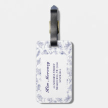 Fleur de Saison Blauwe en Witte Bagage Label