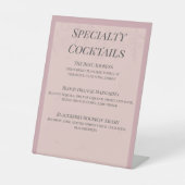 Fleur de Satin Bar Reclamebord Met Voetstuk (Voorkant)