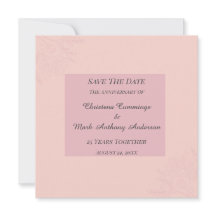 Fleur de Satin Huwelijksjubileum Save The Date